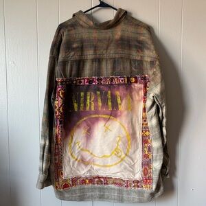Nirvana Bleach Distressed 90s Grunge Flannel